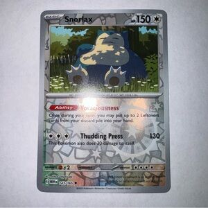 Snorlax Reverse Holo NM 143/165 Scarlet & Violet 151 Pokemon Card